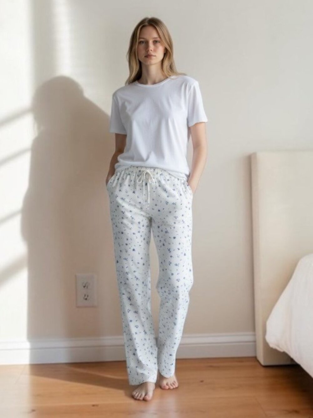 Cali1850 Floral Linen Pants